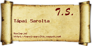 Tápai Sarolta névjegykártya